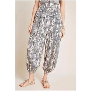 Anthropologie Women Paisley Harem Pants Beige Size  XS Boho